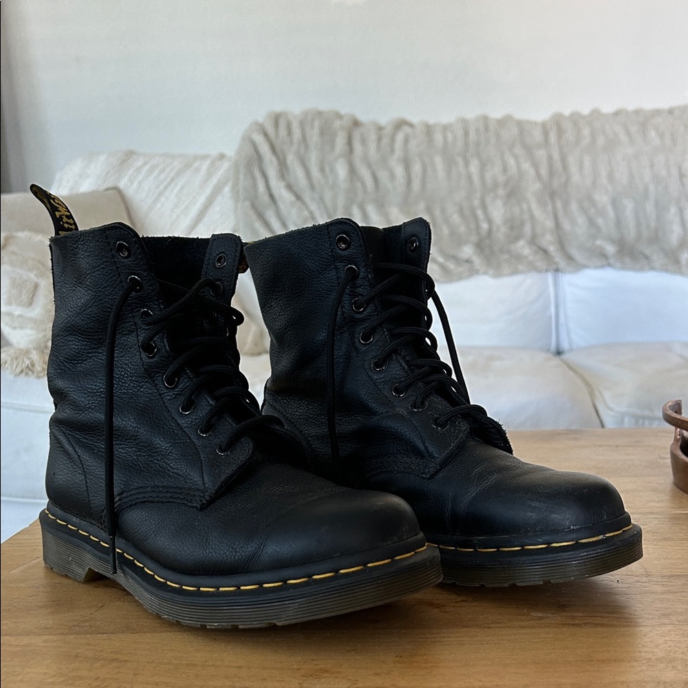 Dr. Martens Black Leather Lace-Up Boots